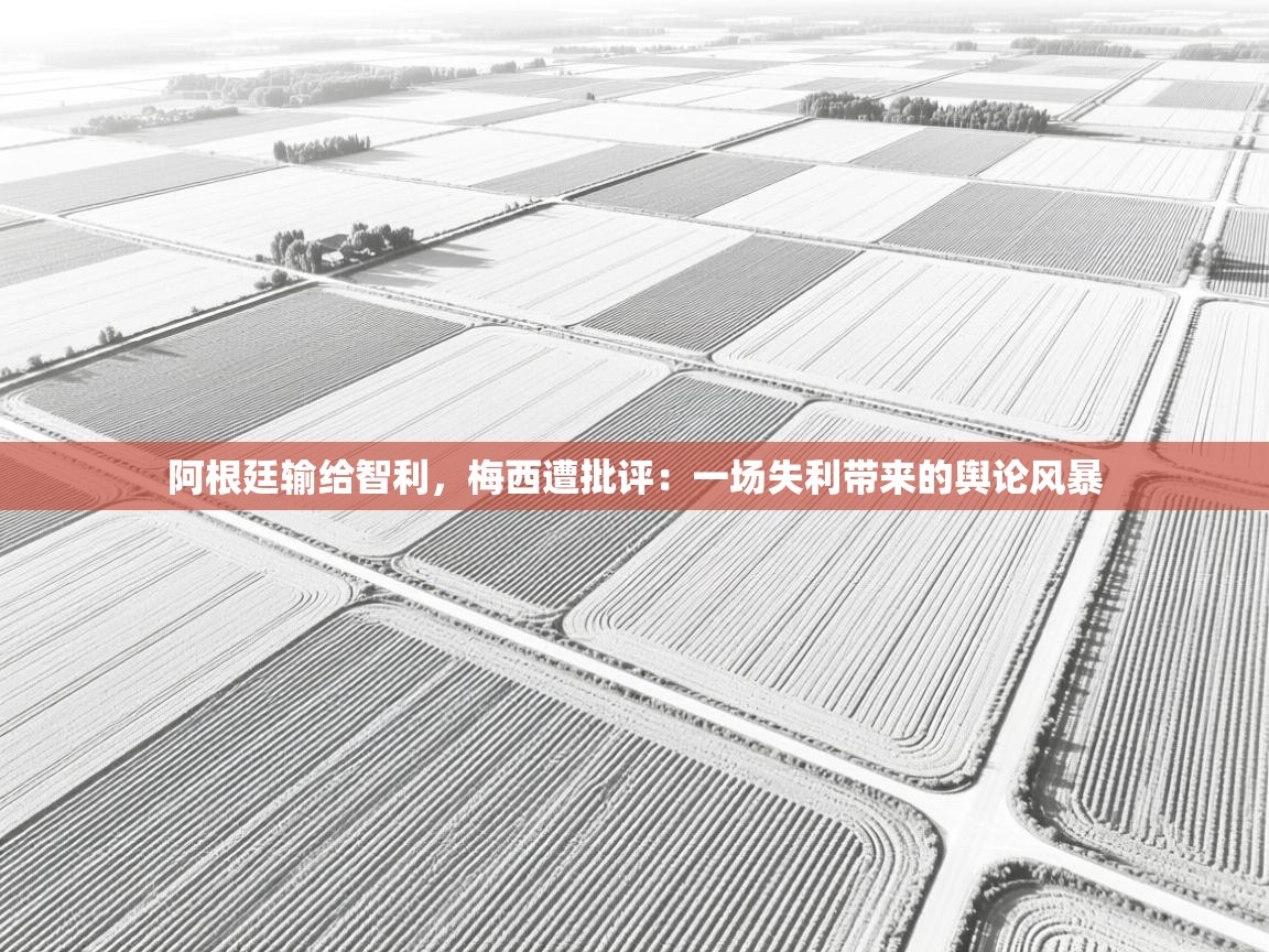 阿根廷输给智利，梅西遭批评：一场失利带来的舆论风暴  第2张